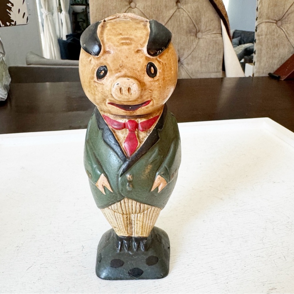 Republic Pig Banker by Wilton Cast Iron Bank Vintage 1970s